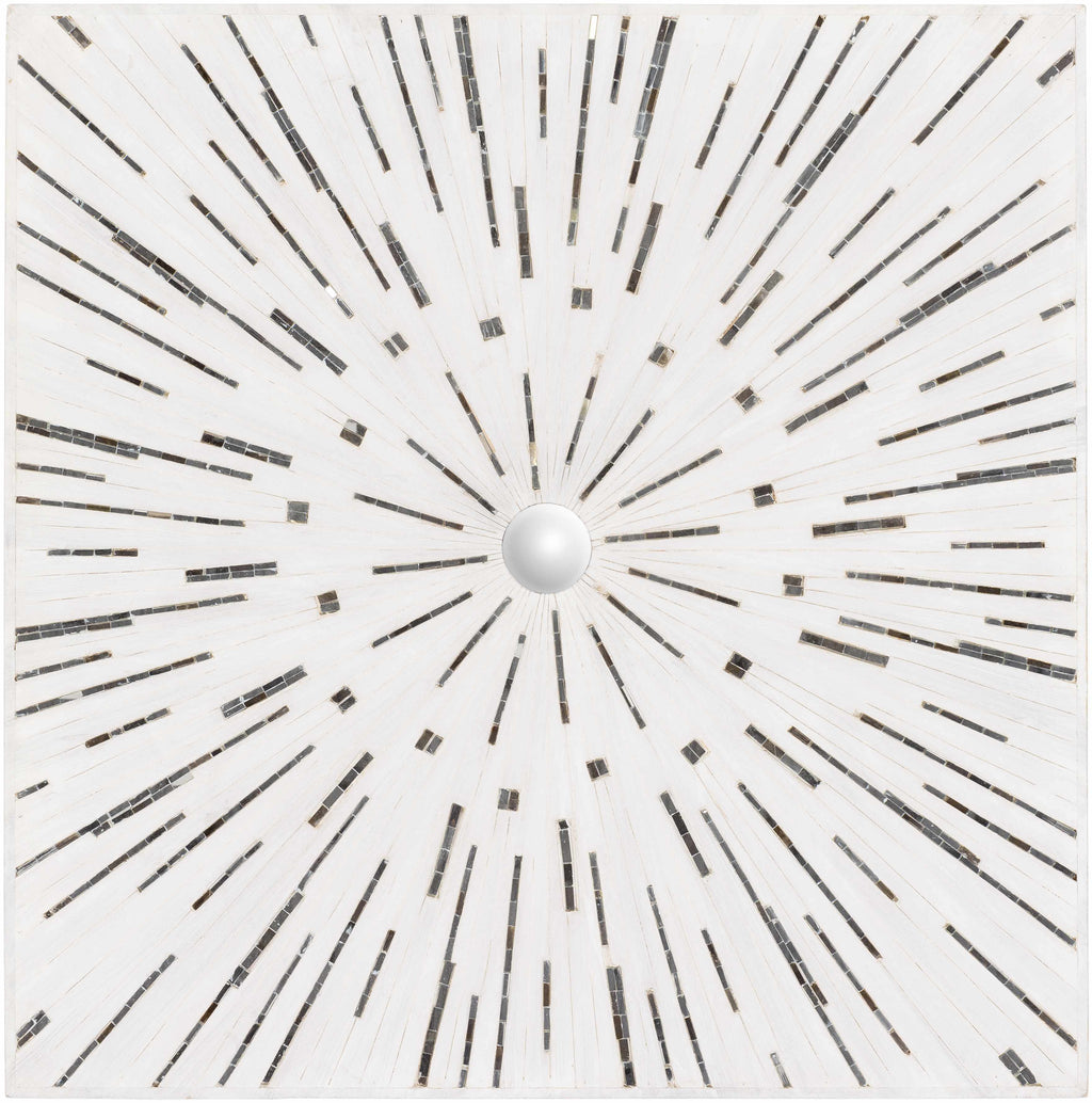 Garnet White Mosaic Starburst Wall Art - Clearance