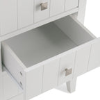 Acadian 18 Inch Wide Solid Wood Four Drawer Floor Storage Cabinet