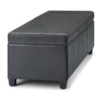 Avalon 48 Inch Wide Storage Ottoman Bench in Distressed