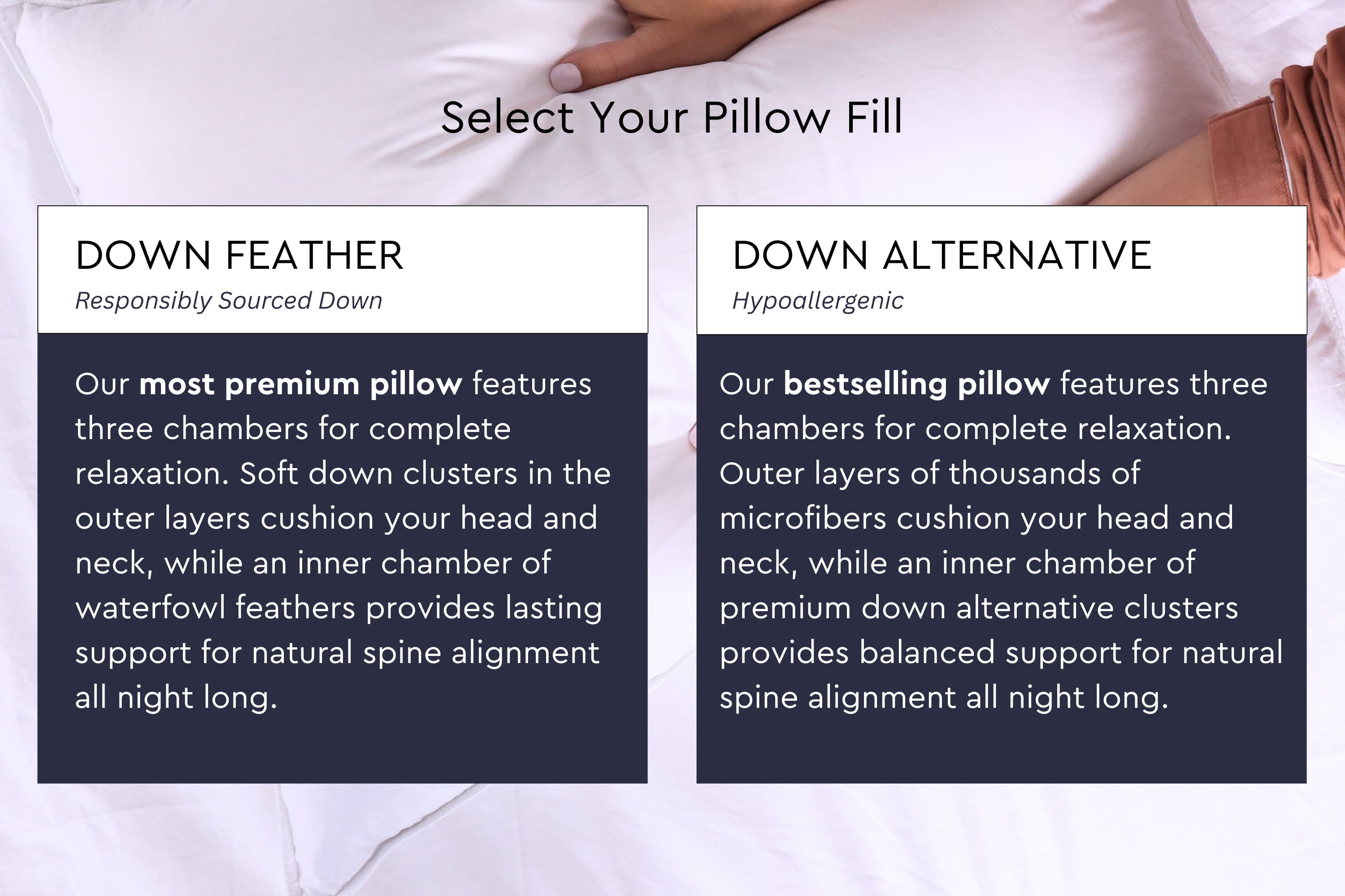 Cloud Fill Down Feather Side Sleeper Pillow