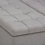 Harrison 36 Inch Wide Coffee Table Storage Ottoman in Dove
