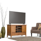 Warm Shaker 47 Inch Wide Solid Wood TV Stand