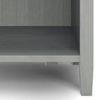 Warm Shaker Solid Wood Nightstand in Fog