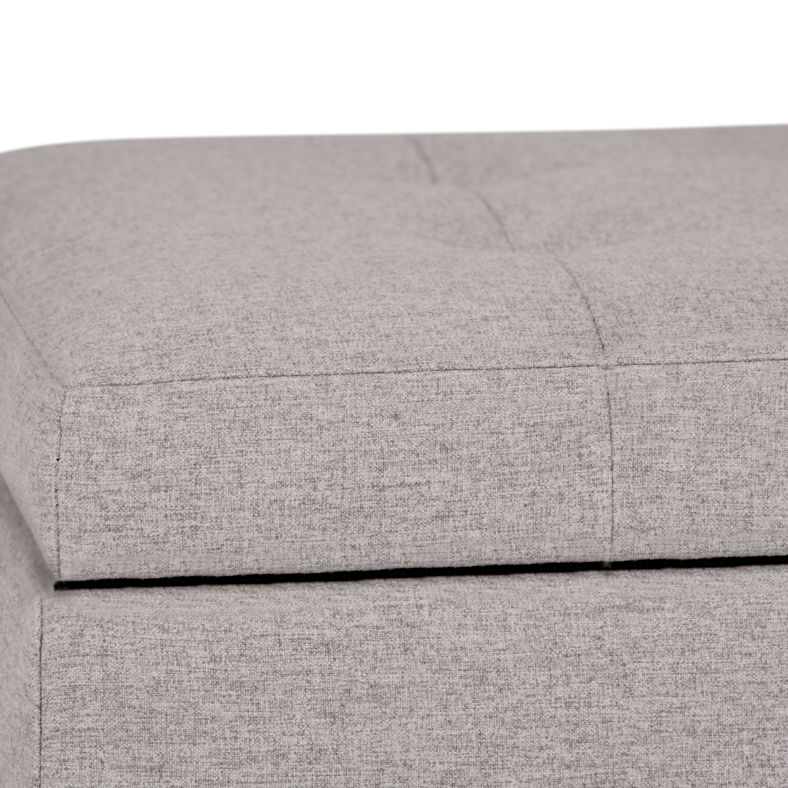 Cosmopolitan 34 Inch Wide Storage Ottoman in Cloud