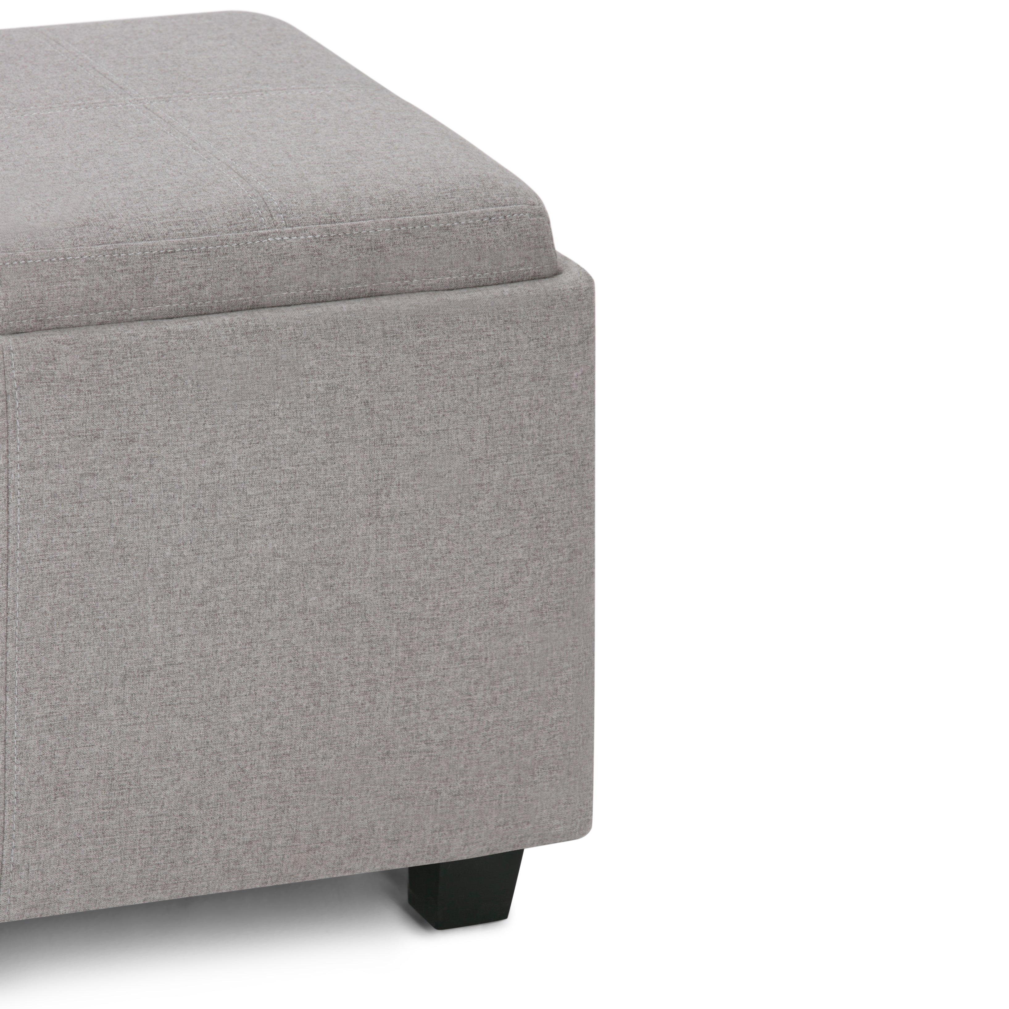 Avalon 42 Inch Wide Storage Ottoman in Cloud