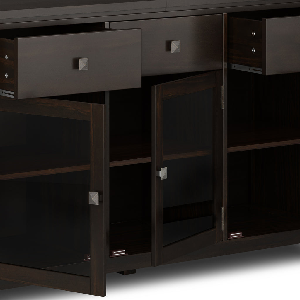 Cosmopolitan 54 Inch Wide Solid Wood Sideboard Buffet in Mahogany