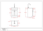 Modern Wide Shaker - 24" Laundry Cabinet with Faucet and Stainless Steel Sink
