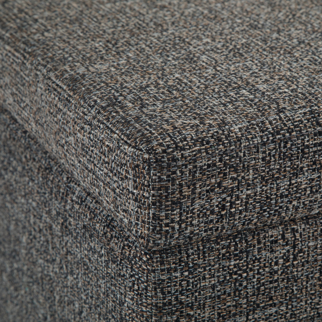Avalon 48 Inch Wide Storage Ottoman Bench in Dark