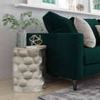 Whitney 17 Inch Wide Metal Storage Side Table in Antique