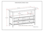 Warm Shaker 48 Inch Wide Solid Wood Console Sofa Table