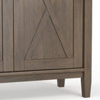 Ela 32 Inch Wide Solid Wood Low Storage Cabinet in Smoky