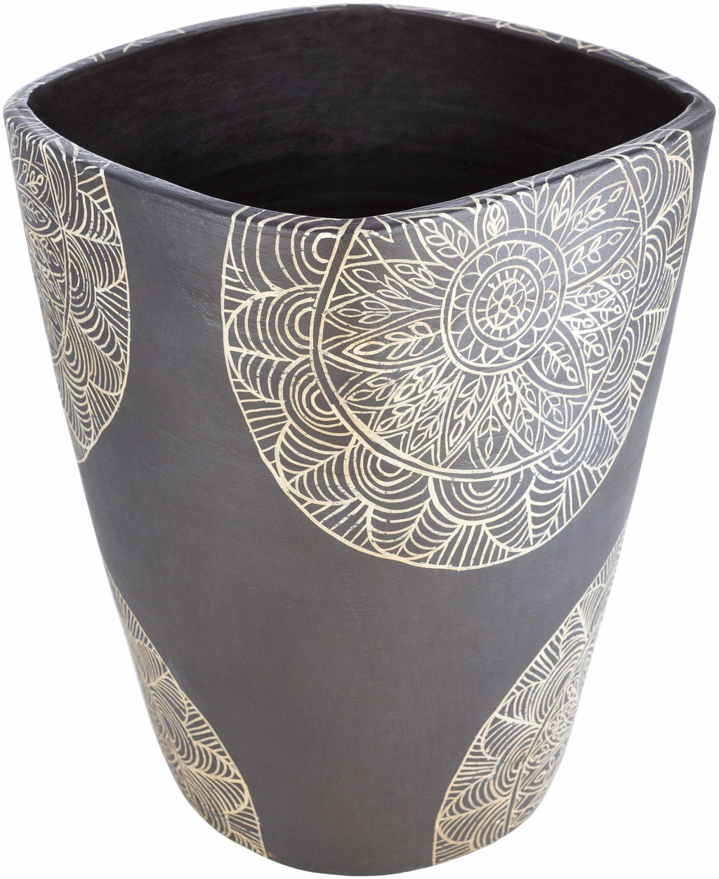 Hearst Terracotta Geometric Black Planter - Clearance