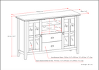 Artisan 53 Inch Wide Solid Wood Tall TV Stand in Light Golden