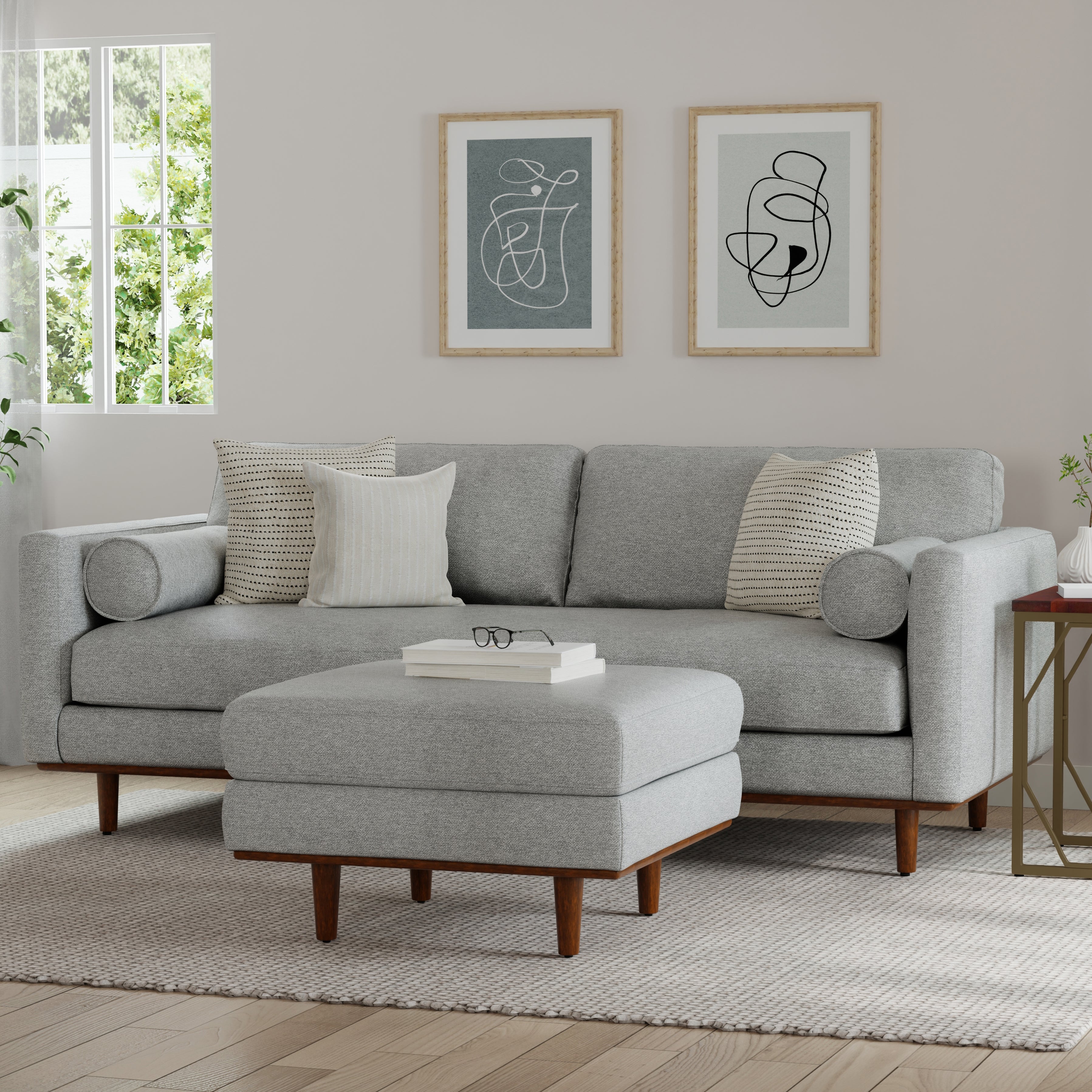 Morrison - 89" Sofa - Mist Grey