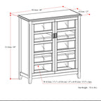 Burlington 40 Inch Wide Solid Wood Medium Storage Cabinet in Mahogany