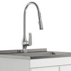 Lawrence 28" Laundry Cabinet with Faucet and Stainless Steel Sink