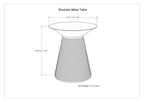 Sheridan 18 Inch Wide Metal Accent Table in Aged