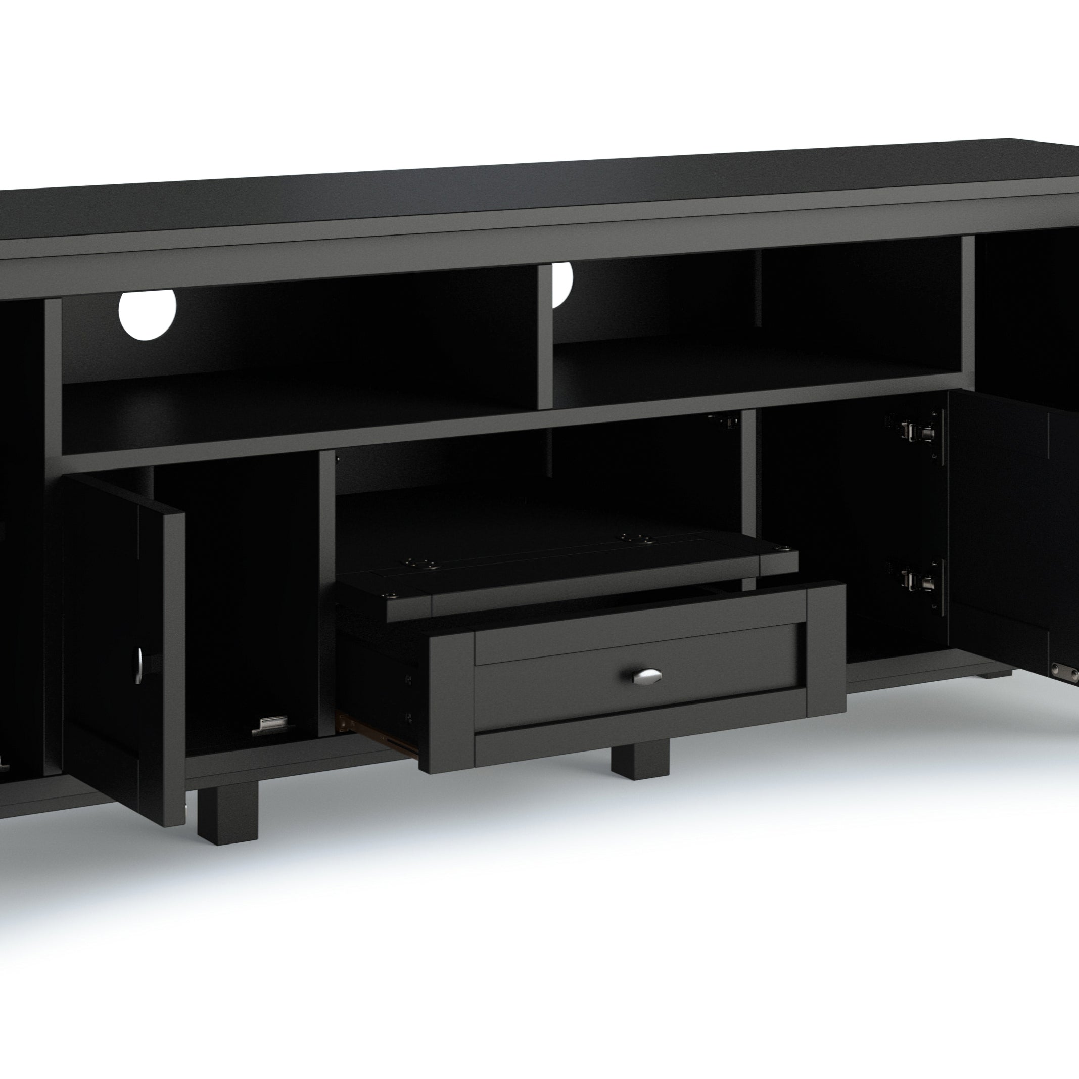 Warm Shaker 72 Inch Wide Solid Wood TV Stand