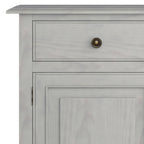 Connaught Solid Wood Entryway Storage Cabinet in Fog