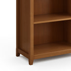Amherst 30 Inch Solid Wood 5 Shelf Bookcase in Light Golden