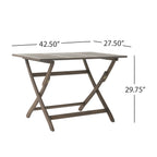 5-Piece Acacia Wood Outdoor Patio Dining Set