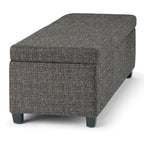 Avalon 48 Inch Wide Storage Ottoman Bench in Dark