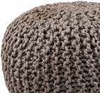 Hauenstein Knitted Jute Pouf