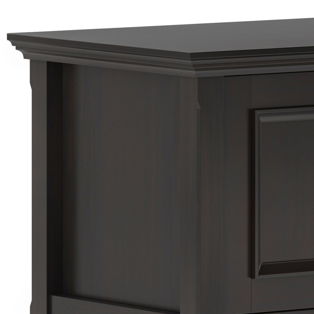 Amherst 72 Inch Wide Solid Wood Low TV Stand in Hickory