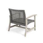Hampton Wood + Wicker Club Chair Set of 2