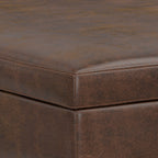 Owen 40 Inch Wide XL Square Coffee Table Storage Ottoman