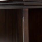 Acadian 57 Inch Wide Solid Wood 8 Cube Storage Sofa Table in Brunette