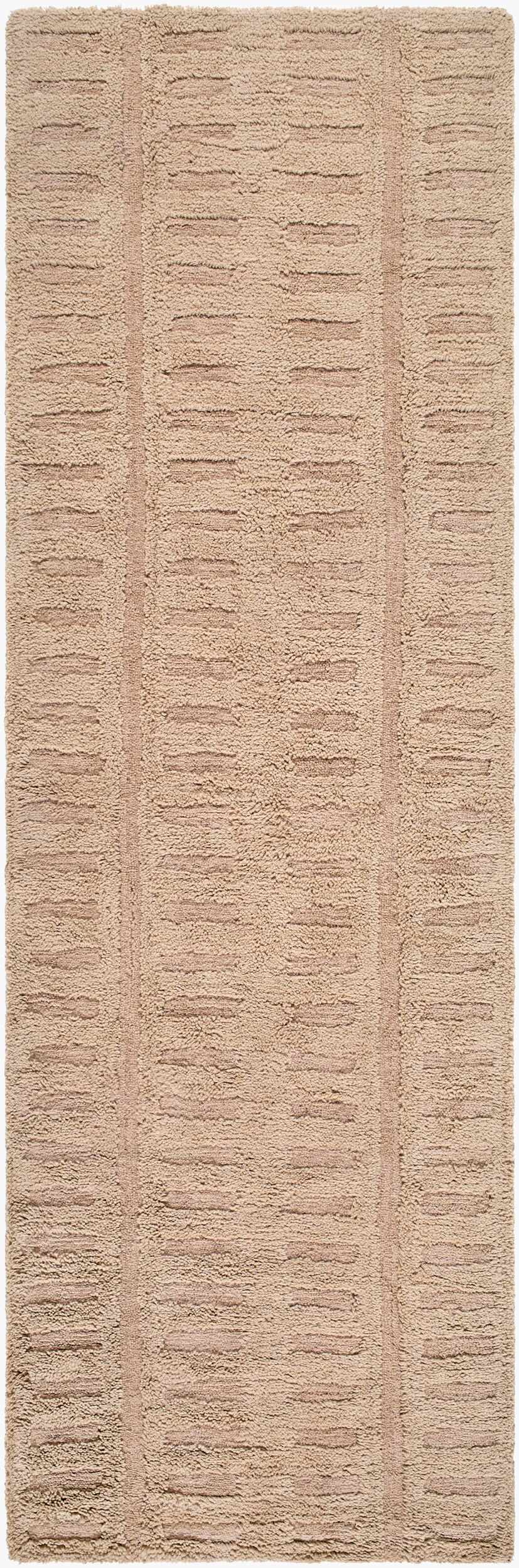 Washable Handmade Wool Rug - Brown - Clearance
