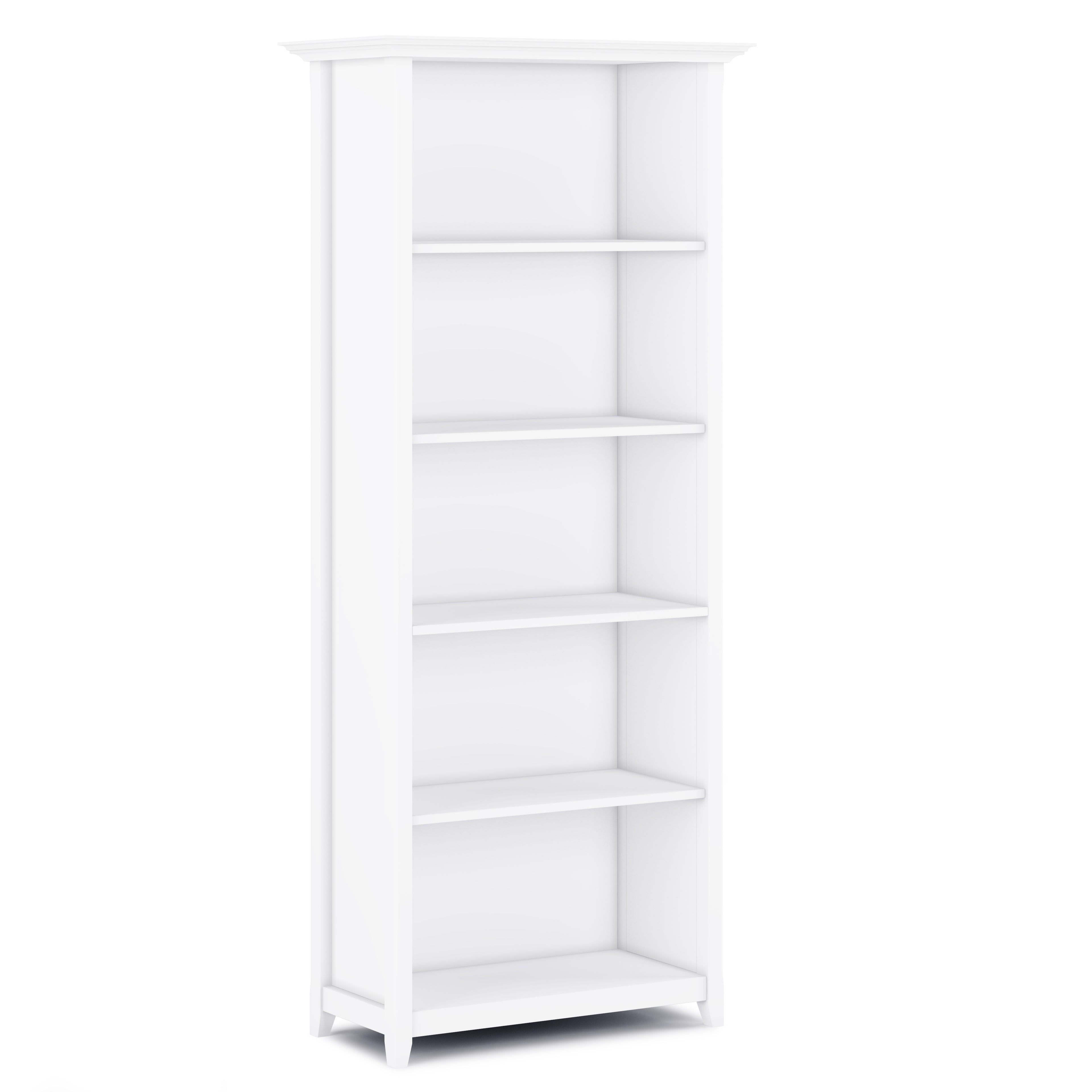 Amherst 30 Inch Solid Wood 5 Shelf Bookcase