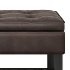 Cosmopolitan Storage Ottoman Bench with Open Bottom - Distressed