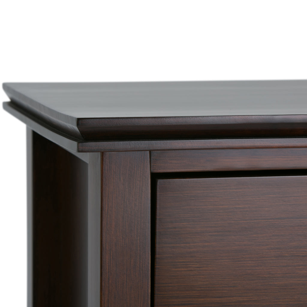 Artisan 24 Inch Wide Solid Wood Bedside Table in Russet