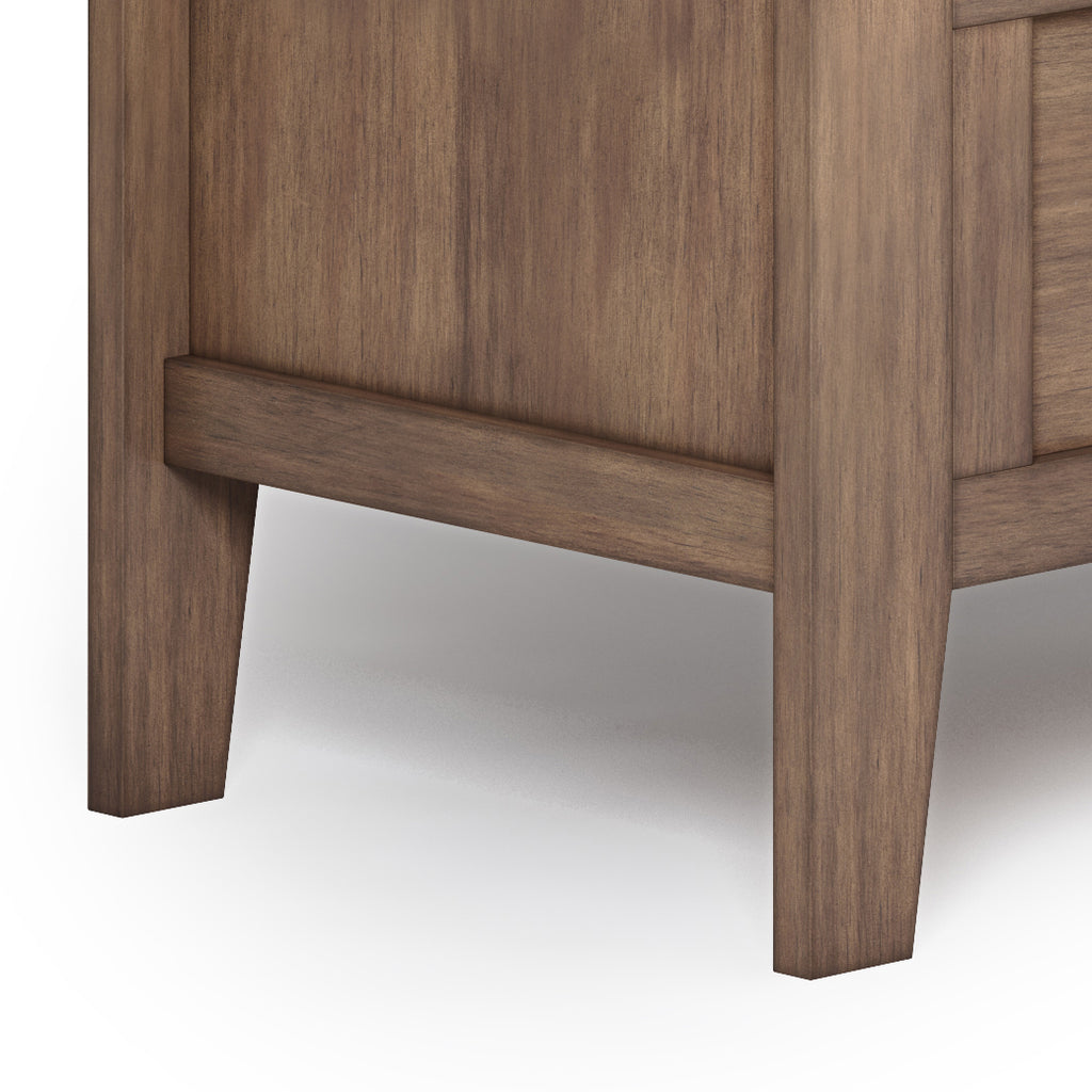 Adams 48 Inch Wide Solid Wood Entryway Storage Bench