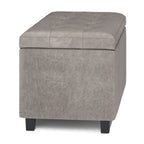 Cosmopolitan 34 Inch Wide Storage Ottoman in Distressed