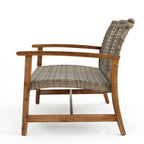 Hampton Wood + Wicker Loveseat