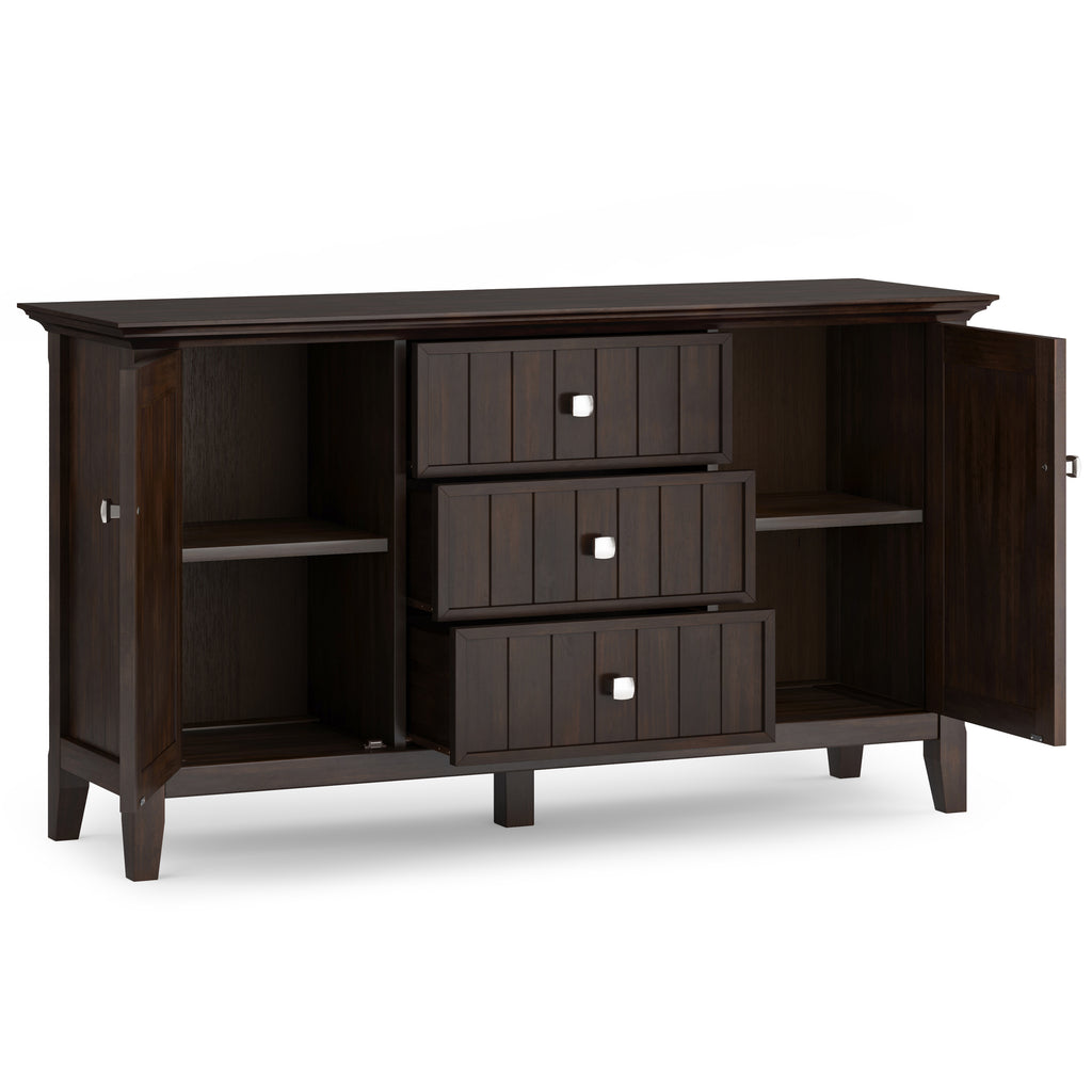 Bedford 54 Inch Wide Solid Wood Sideboard Buffet in Dark Tobacco