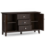 Bedford 54 Inch Wide Solid Wood Sideboard Buffet in Dark Tobacco
