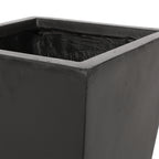13" Outdoor Modern MGO Small Cast Stone Planter