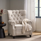 Button Tufted Heavy Duty Manual Reclining Sofa