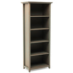 Amherst 30 Inch Solid Wood 5 Shelf Bookcase in Distressed
