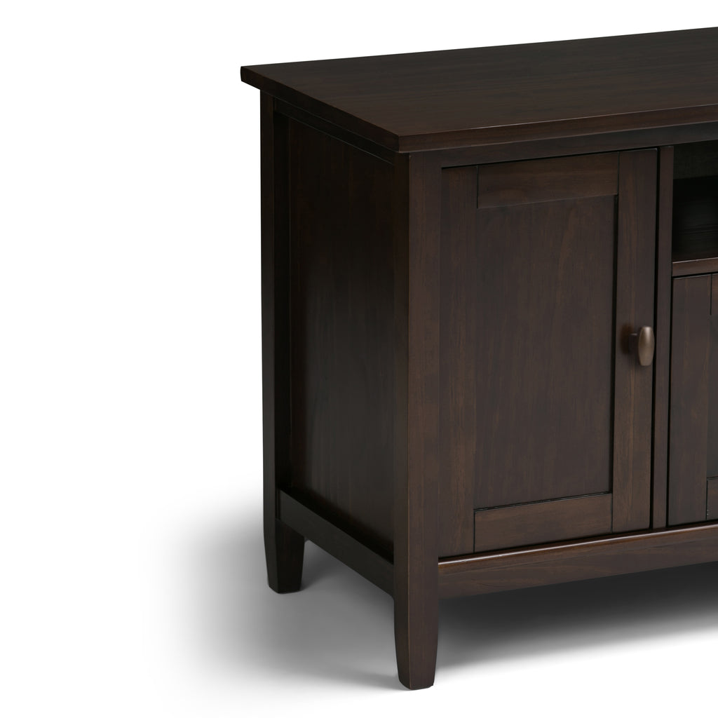 Warm Shaker 72 Inch Wide Solid Wood TV Stand in Tobacco