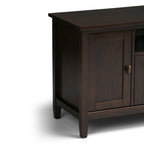 Warm Shaker 72 Inch Wide Solid Wood TV Stand in Tobacco
