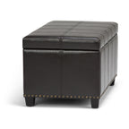 Amelia 33 Inch Wide Storage Ottoman Bench in Tanners