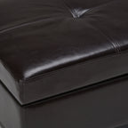 Oregon 42 Inch Wide Storage Ottoman Bench with Tray in Tanners