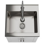 Hennessy Deluxe 20" Laundry Cabinet with Faucet and Stainless Steel Sink
