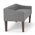Parris 50 Inch Wide Upholstered Bench in Pebble