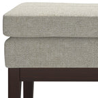Carlson Small Ottoman Bench in Greige